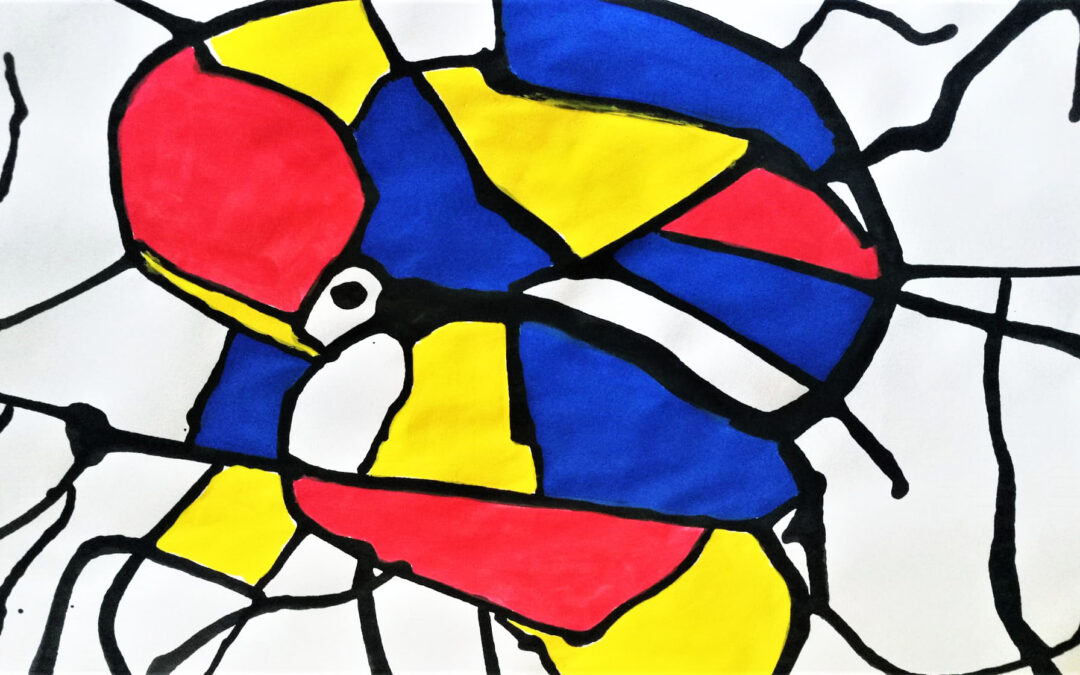 Gravitacijski crtež i Mondrian