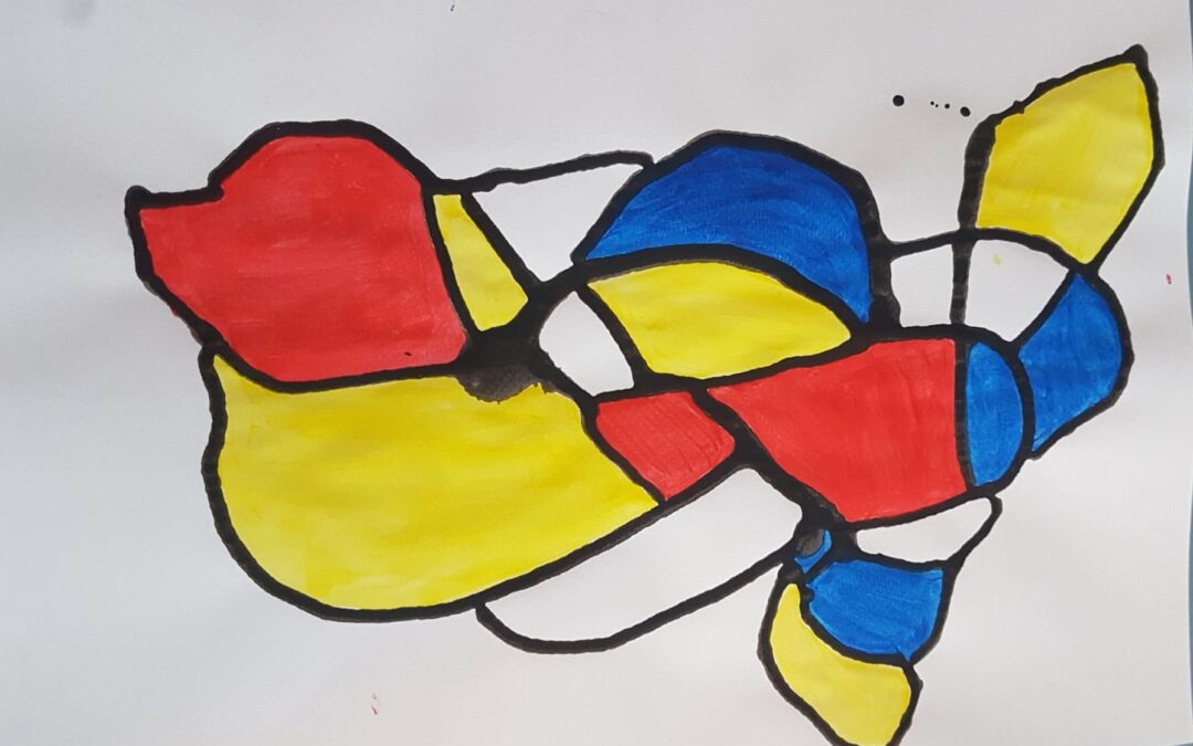 Gravitacijski crtež i Mondrian
